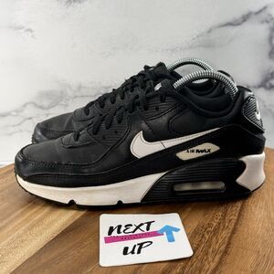 Youth 7 fits Women’s 8.5-Nike GS Air Max 90 LTR Black White Sneakers CD6864-029